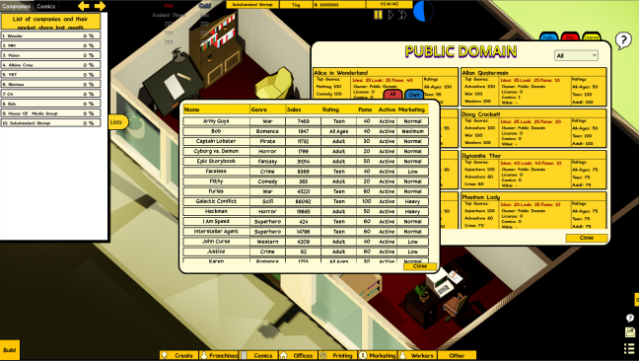 Comic Company Manager Free Download gameplay