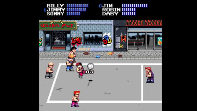 Double Dragon Dodgeball Gameplay Screenshot