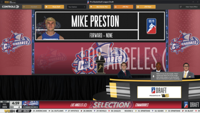 Draft Day Sports: Pro Basketball Gameplay Screenshot