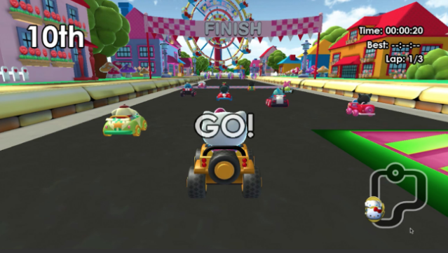 Hello Kitty and Sanrio Friends Racing Gameplay Screenshot