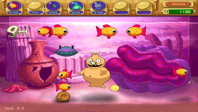 Insaniquarium Deluxe Gameplay Screenshot