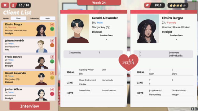 Matchmaker Agency Gameplay Screenshot