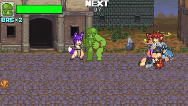 Monster Girl Conquest Records Battle Orc PC Screenshot