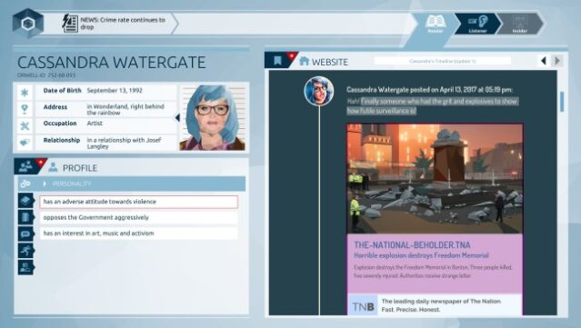 Orwell: Keeping An Eye On You PC Screenshot