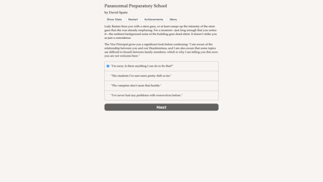 Paranormal Preparatory School Gameplay Screenshot
