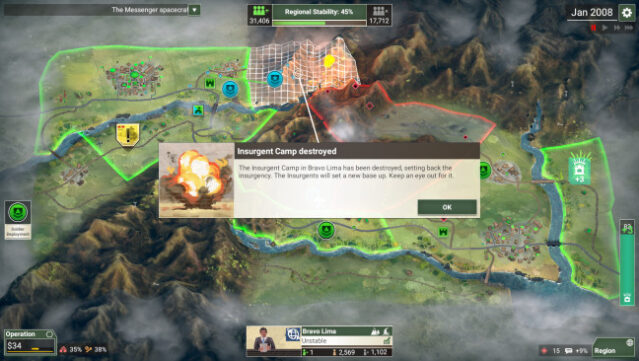 Rebel Inc: Escalation Gameplay Screenshot