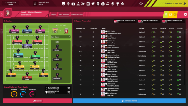 Rugby League Team Manager 3 Free Download gameplay