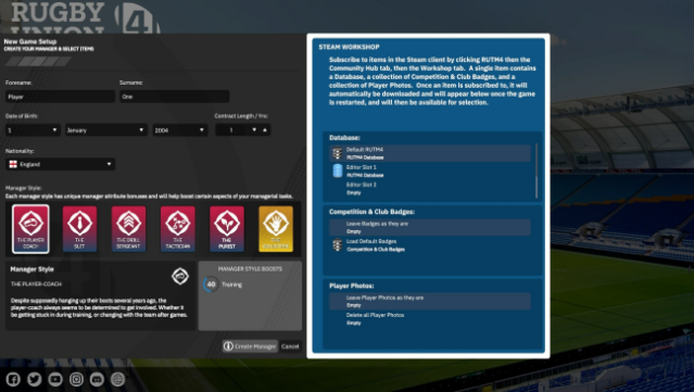 Rugby Union Team Manager 4 Free Download