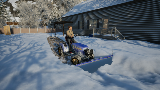 Snow Plowing Simulator Gameplay Screenshot