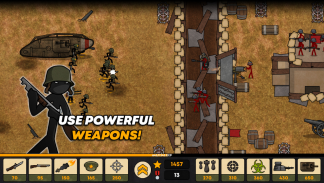 Stickman Trenches Free Download gameplay