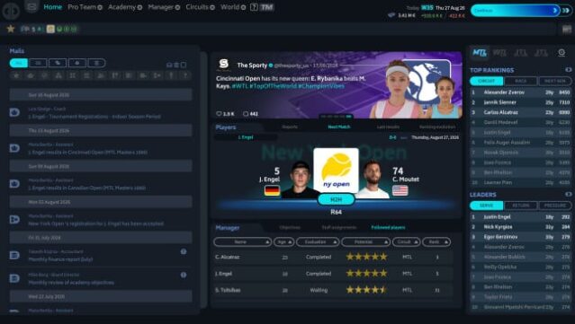 Tennis Manager 26 Free Download