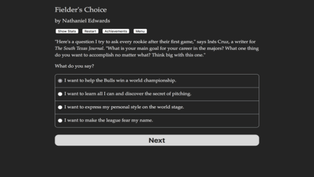 The Fielder’s Choice Gameplay Screenshot