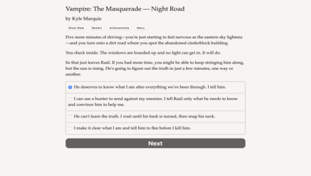 Vampire: The Masquerade - Night Road Free Download gameplay