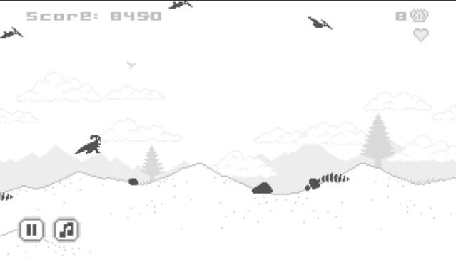 Dino Jump Deluxe Gameplay Screenshot