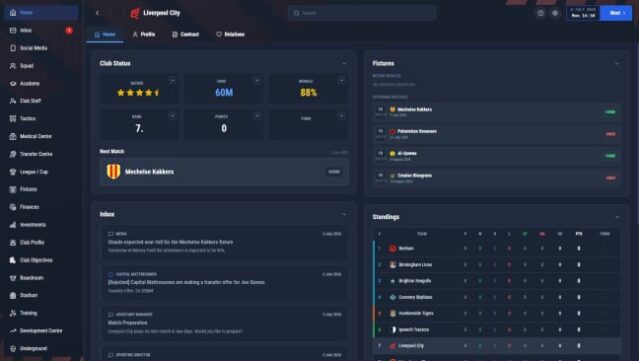 Pro Soccer Manager PC Screenshot