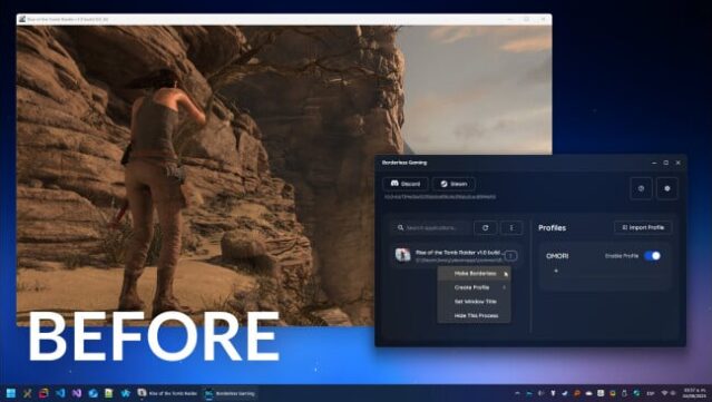 Borderless Gaming PC Screenshot