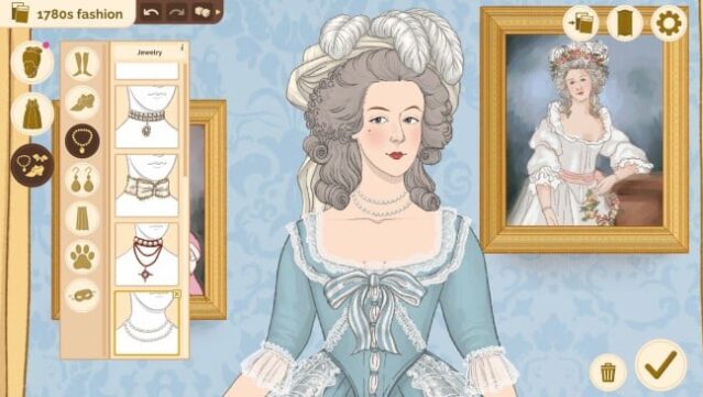 Historical Fashion Dress Up Gameplay Screenshot
