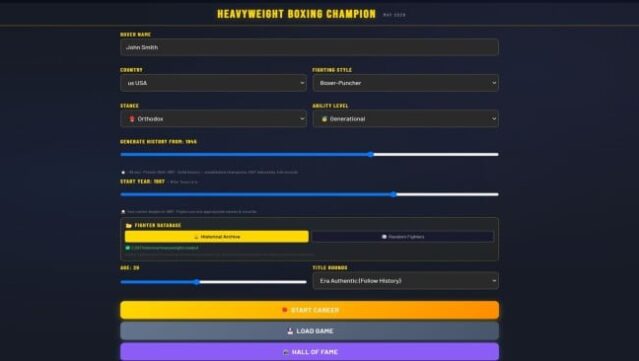 Sim: Heavyweight Boxing Champion PC Screenshot